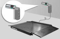 4D-LA-15/12-2000-RL с печатью этикеток - Промышленные платформенные электронные весы с пандусом с 4 датчиками