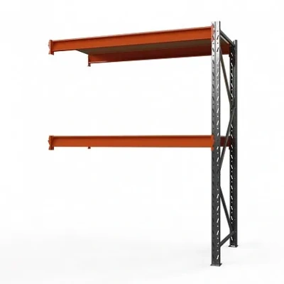 Секция приставная стеллажа металлического Оптима, 2000x2500x600 мм. Полки: 2 шт. фанера