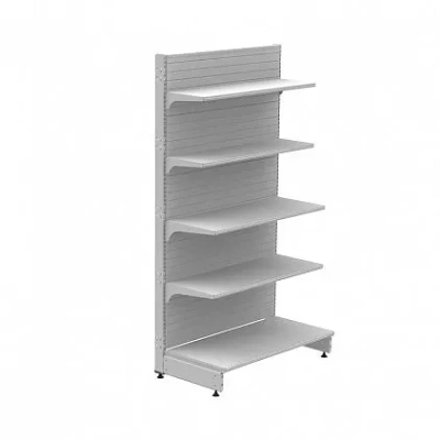 Стеллаж торговый пристенный отдельностоящий без плинтуса и с заглушкой (2250x665x500) 5 полок
