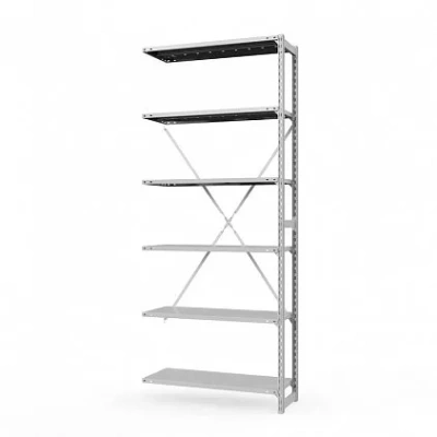 Секция приставная стеллажа металлического ТСУ Универсал, 3000x1060x500 мм. Полки: метал. перф.  6 шт.